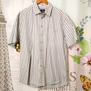 JUPITER Men's Short Sleeve Shirt Size XXL-45/46 STRIPED Beige 